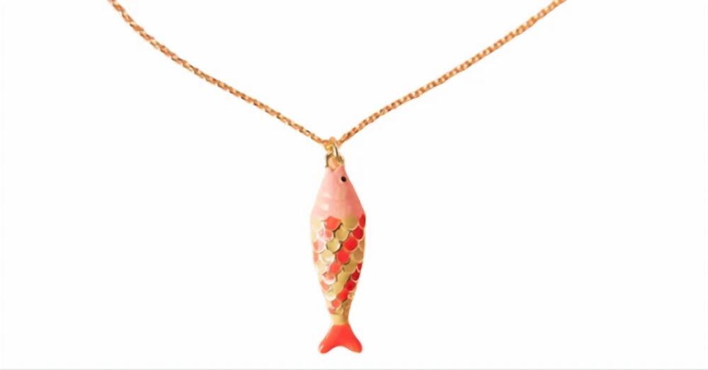 NEW MACRAE & CO women's the tidal necklace in orange
